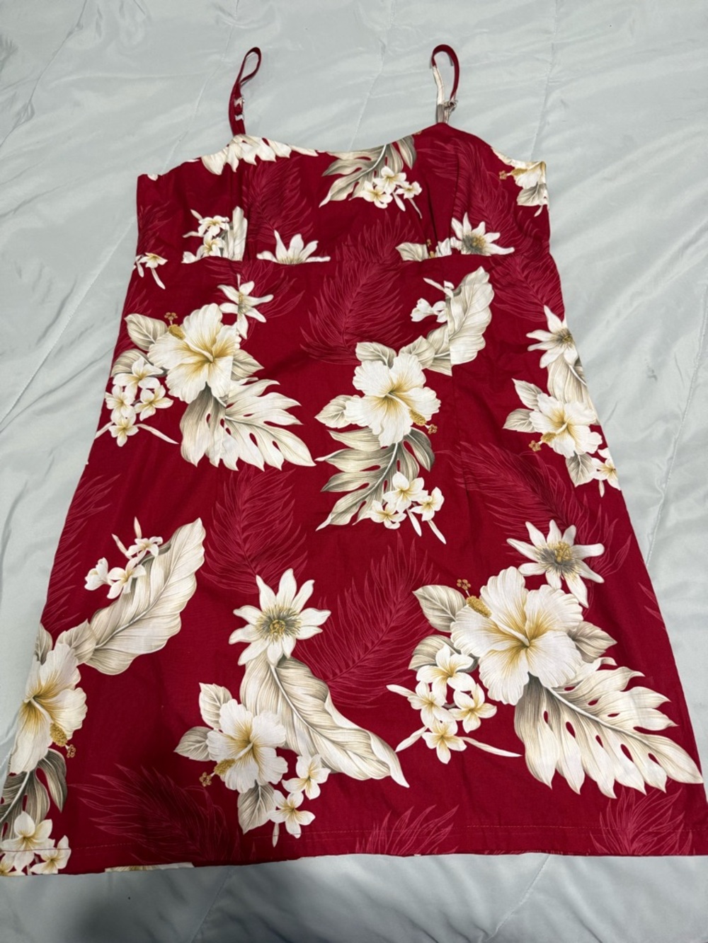 Pacific Legend Red Floral A-Line Sundress